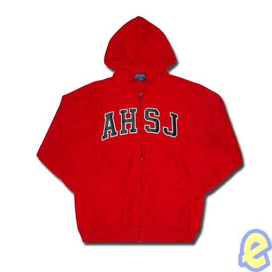 American Heritage of South Jordan Red Appliqued Full Zip Hoody