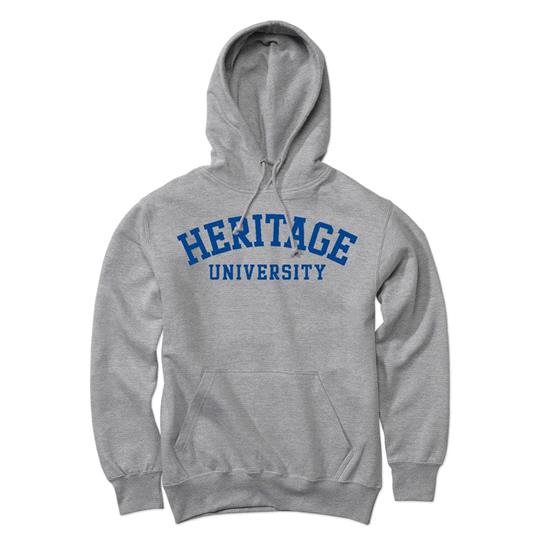 Heritage University Hooded Sweatshirt - Heather Grey