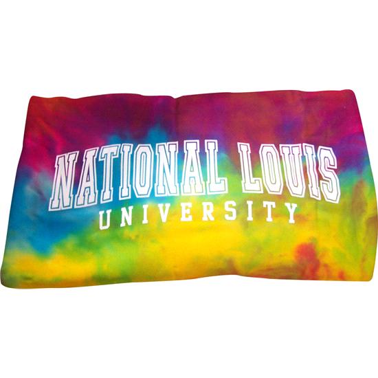 National Louis University Tie Dye Sweatshirt Throw Blanket