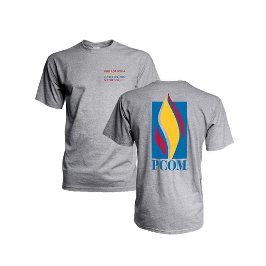 PCOM Logo Short Sleeve T-Shirt - Oxford Grey