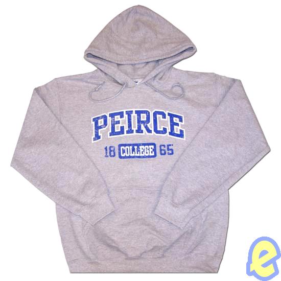 Peirce College Distressed Logo Hooded Sweatshirt