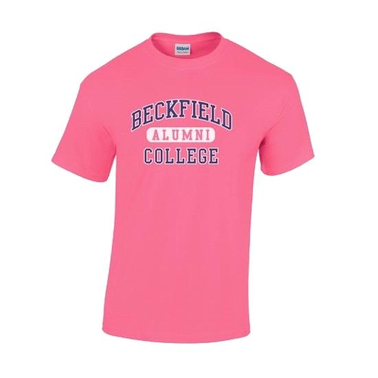 SALE - Beckfield College Alumni Short Sleeve T-Shirt - Charity Pink