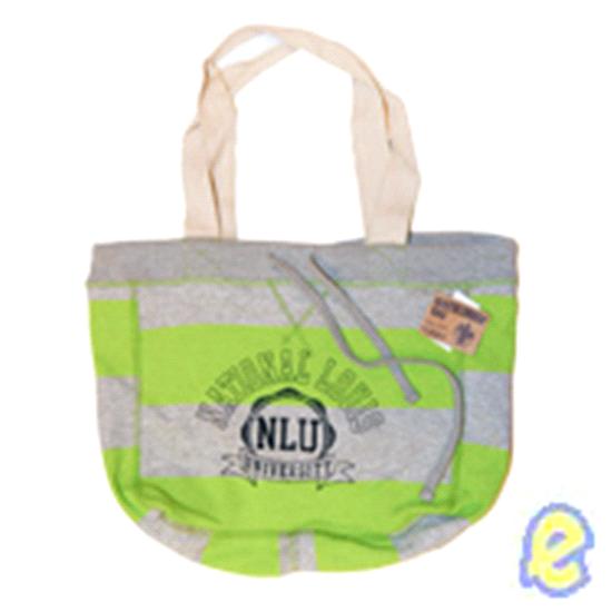 NLU Lime Green Stripe Beachcomber Bag