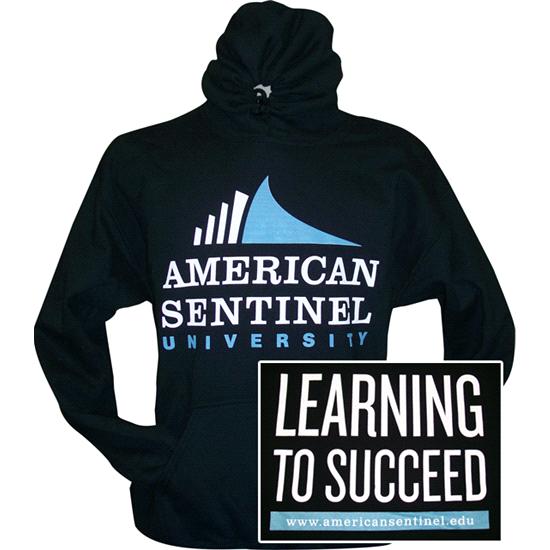 American Sentinel University Full Color Logo 2 Loc Black Hood