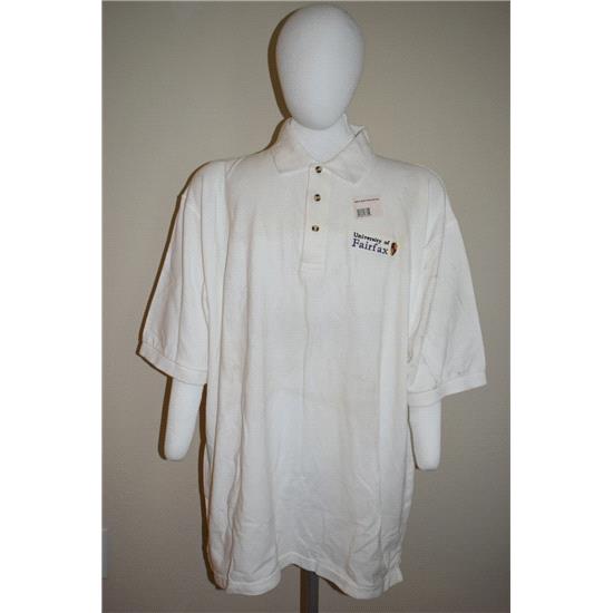 University of Fairfax Shield White Polo Shirt