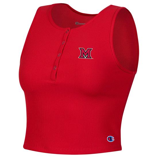 【M】Miyaku-Miyaku UNIVERSITY RED Tシャツ MIAMI UNIVERSITY CLOTHING | WOMEN