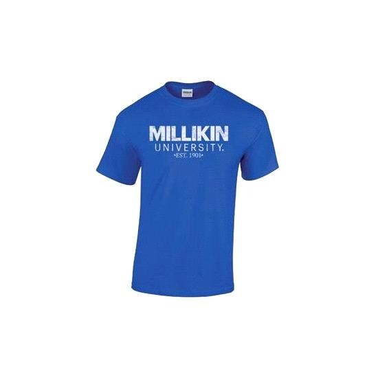 Millikin University EST. 1901 Short Sleeve T-Shirt - Royal Blue - CLEARANCE!