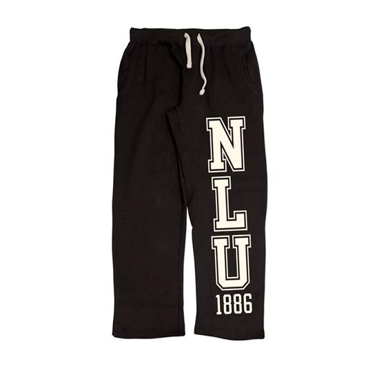 SALE - NLU Founding Date Open Leg Sweatpants - Black
