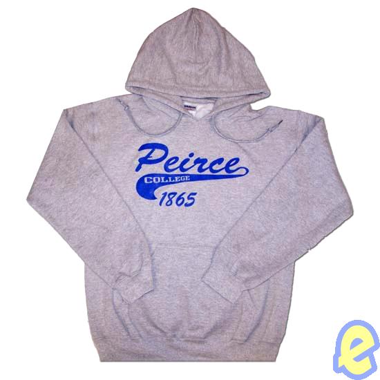 Peirce College Swoosh Logo Hooded Sweatshirt