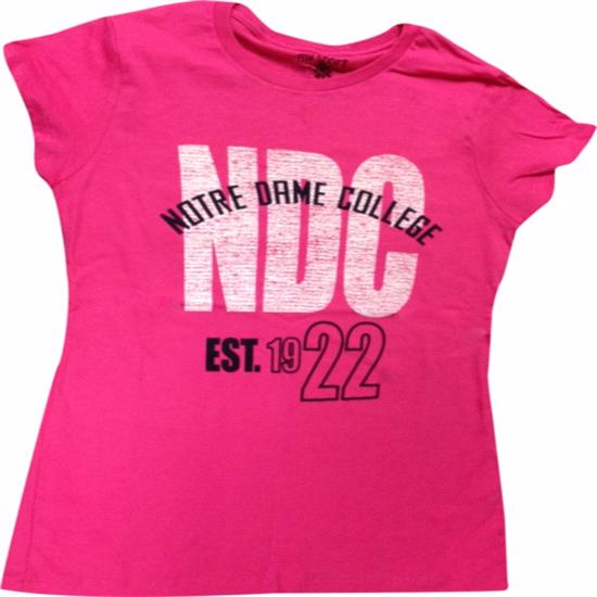 SALE - NDC Ladies Established Short Sleeve T-Shirt - Hot Pink