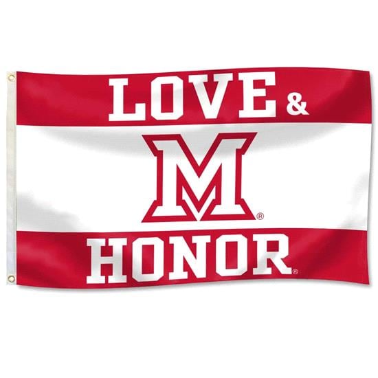 Miami University 3'x5' Durawave Flag Love & Honor