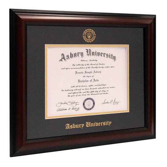 Asbury University Diploma Frame - Mahogany