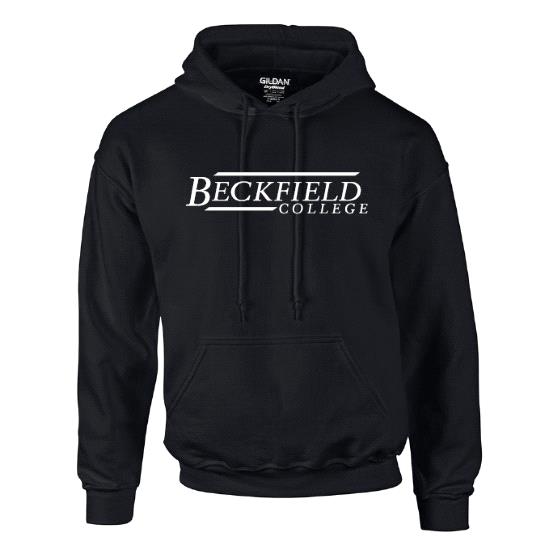 SALE - Beckfield College Collegiate Logo Hooded Sweatshirt - Black