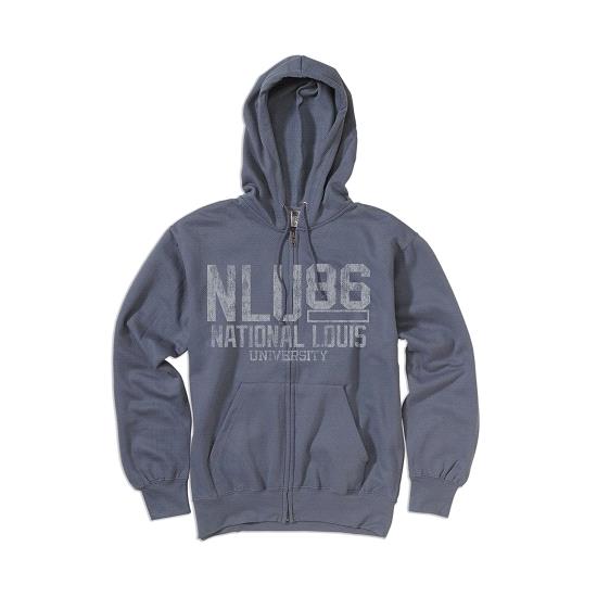 NLU Classic Fleece Full-Zip Hooded Sweatshirt - Lake Blue