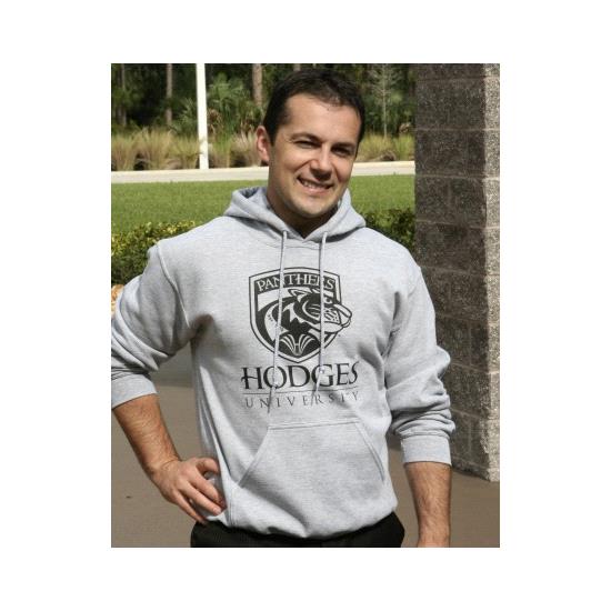 Hodges University Sweatshirt Panther Hooded Sweatshirt - Grey