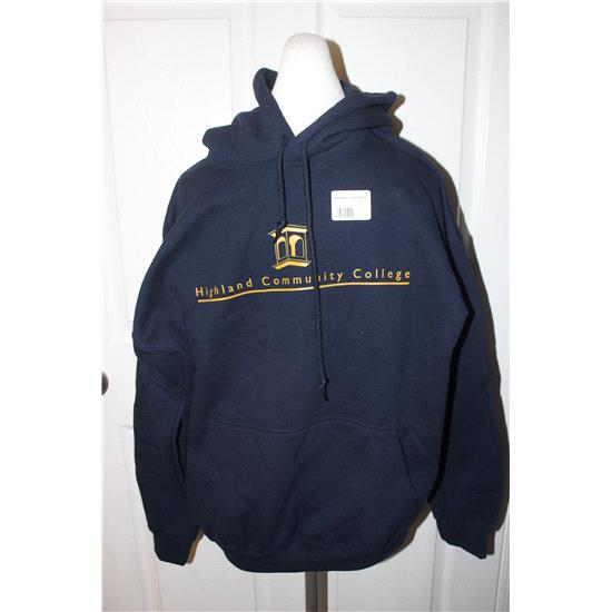 Highland Community College Navy Hooded Sweatshirt