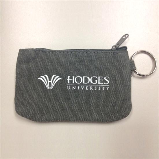 Hodges University Spirit ID Holder with Zipper - Smoke