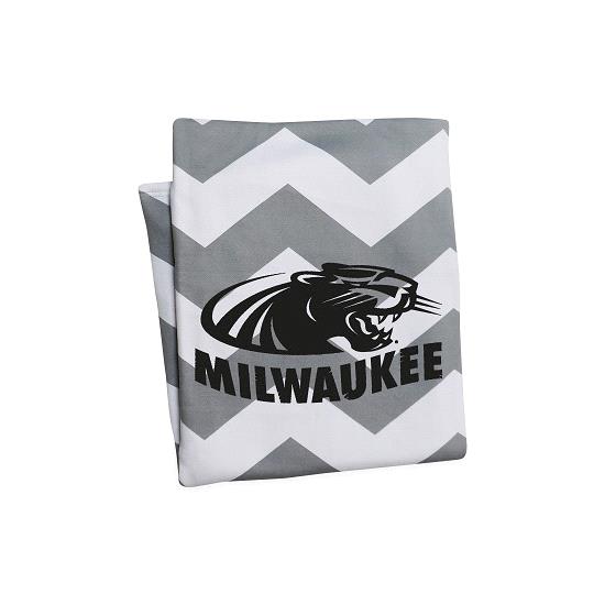 University of Wisconsin - Milwaukee Sweatshirt Blanket - Heather Chevron