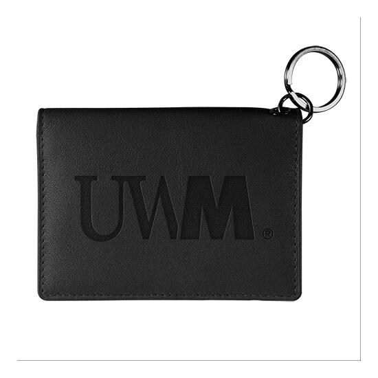 University of Wisconsin - Milwaukee Snap Leather ID Holder - Black