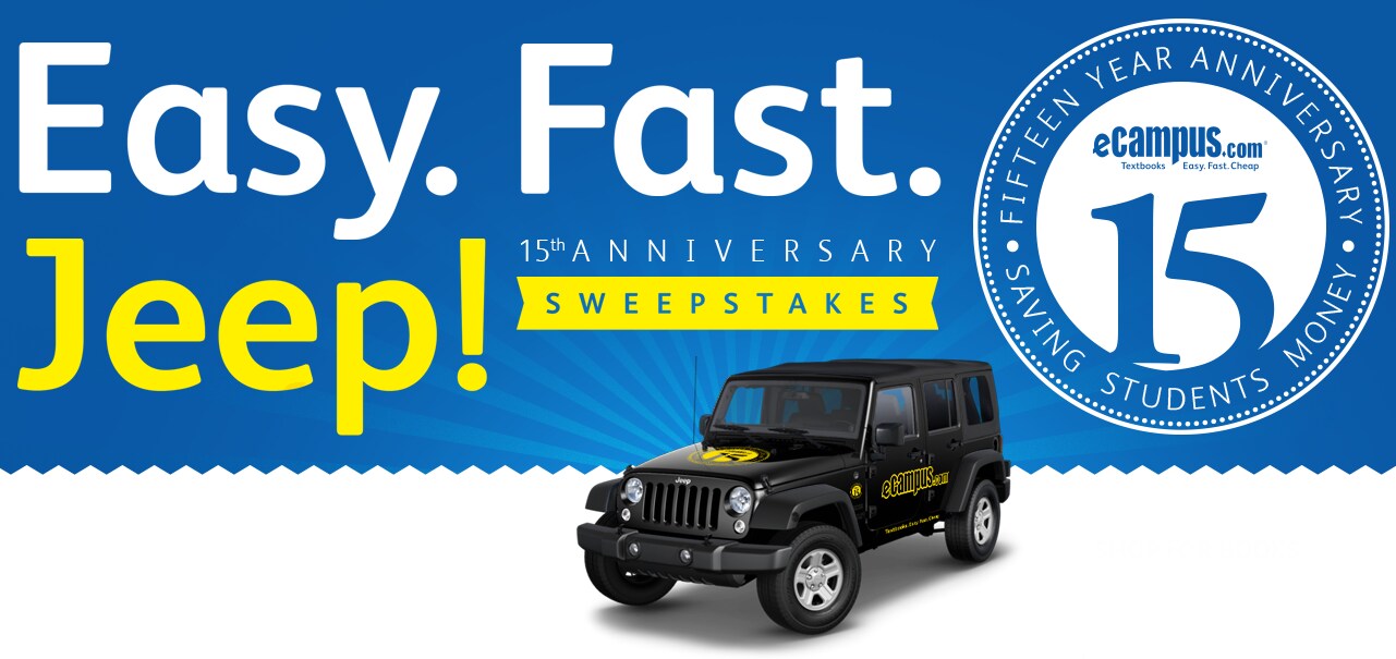 eCampus.com 15th Anniversary Jeep Sweepstakes